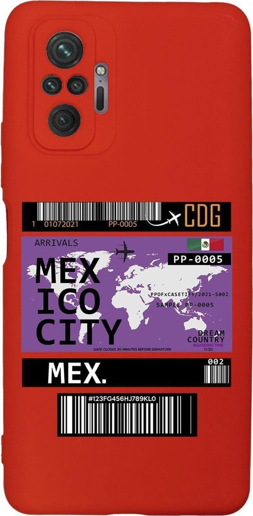 Xiaomi Redmi Note 10 Pro Max Uyumlu Mexico Ticket Desenli Premium Silikonlu Lansman Telefon Kılıfı
