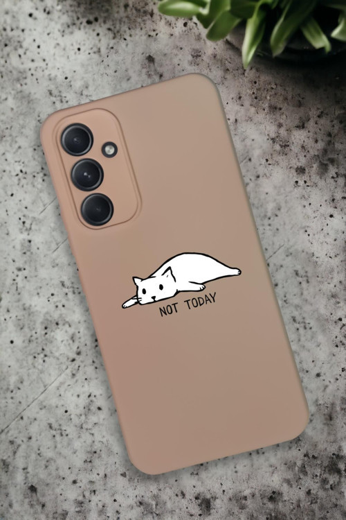 Samsung Galaxy A34 Uyumlu Not Today Desenli Premium Silikonlu Lansman Telefon Kılıfı