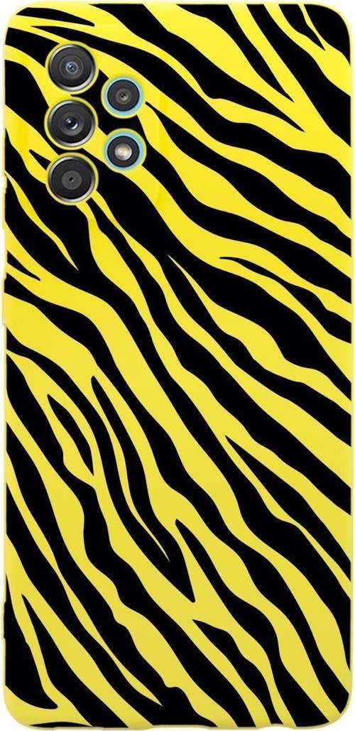 Samsung Galaxy A13 Uyumlu Zebra Pattern Premium Silikonlu Lansman Telefon Kılıfı