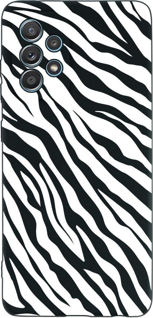 Samsung Galaxy A13 Uyumlu Zebra Pattern Premium Silikonlu Lansman Telefon Kılıfı