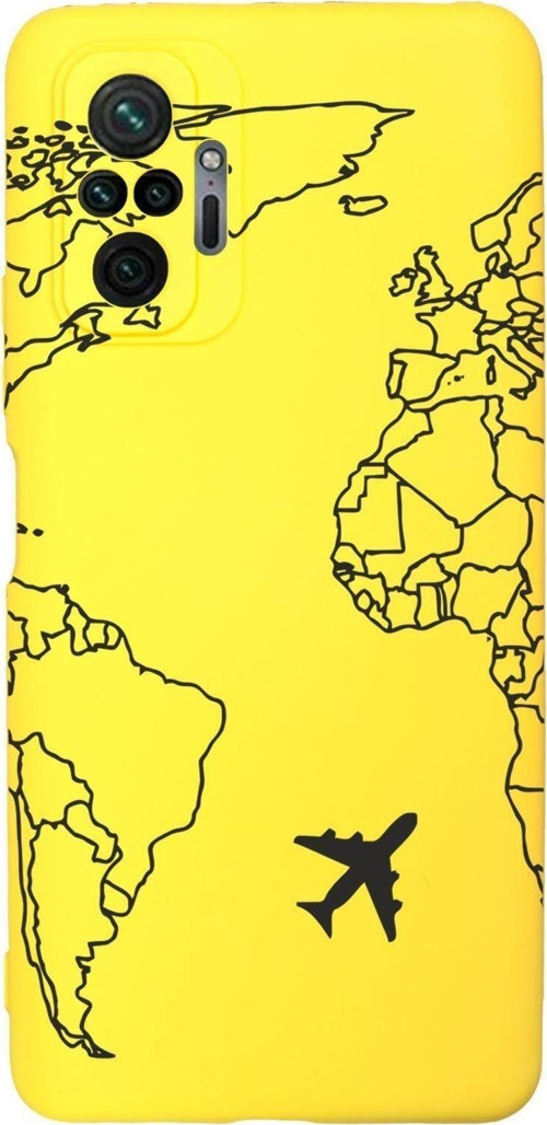 Xiaomi Redmi Note 10 Pro Max Uyumlu World Map Lines Desenli Premium Silikonlu Lansman Telefon Kılıfı