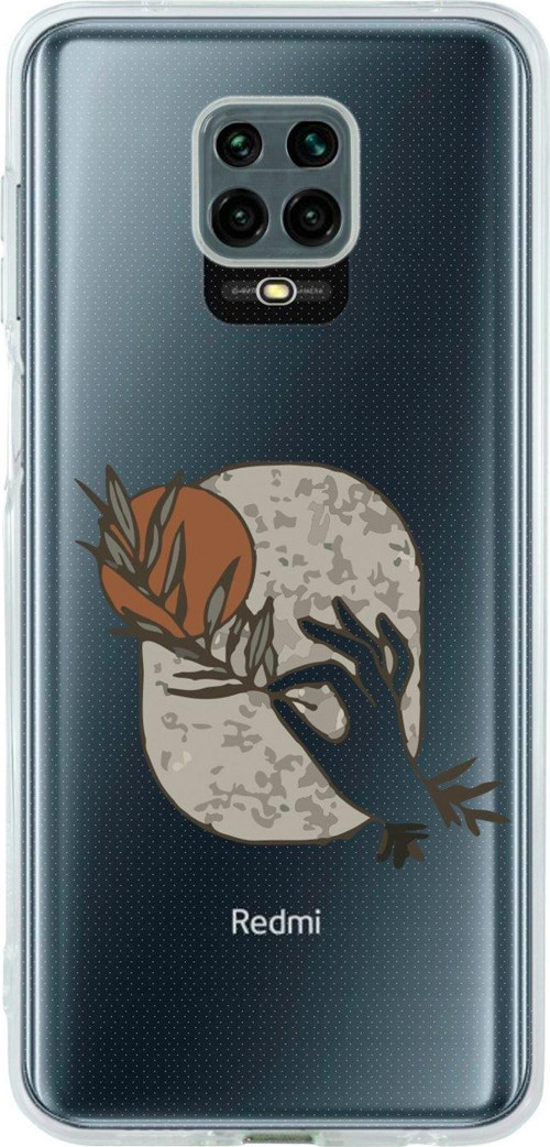 Xiaomi Redmi Note 9 Pro Olive Branch Şeffaf Telefon Kılıfı
