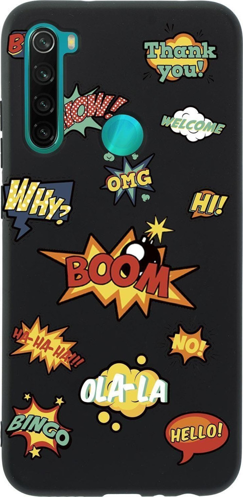 Xiaomi Redmi Note 8 Stickers Desenli Premium Silikonlu Telefon Kılıfı