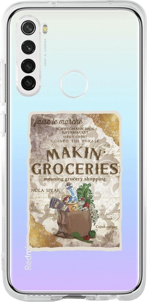 Xiaomi Redmi Note 8 Makin Groceries Premium Şeffaf Silikon Kılıf Uyumlu