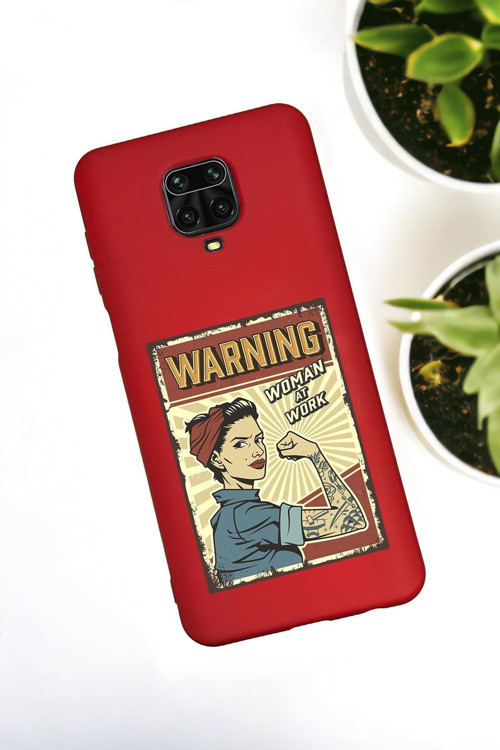 Xiaomi Redmi Note 9 Pro / Note 9S Uyumlu Women At Work Desenli Premium Silikonlu Lansman Telefon Kıl