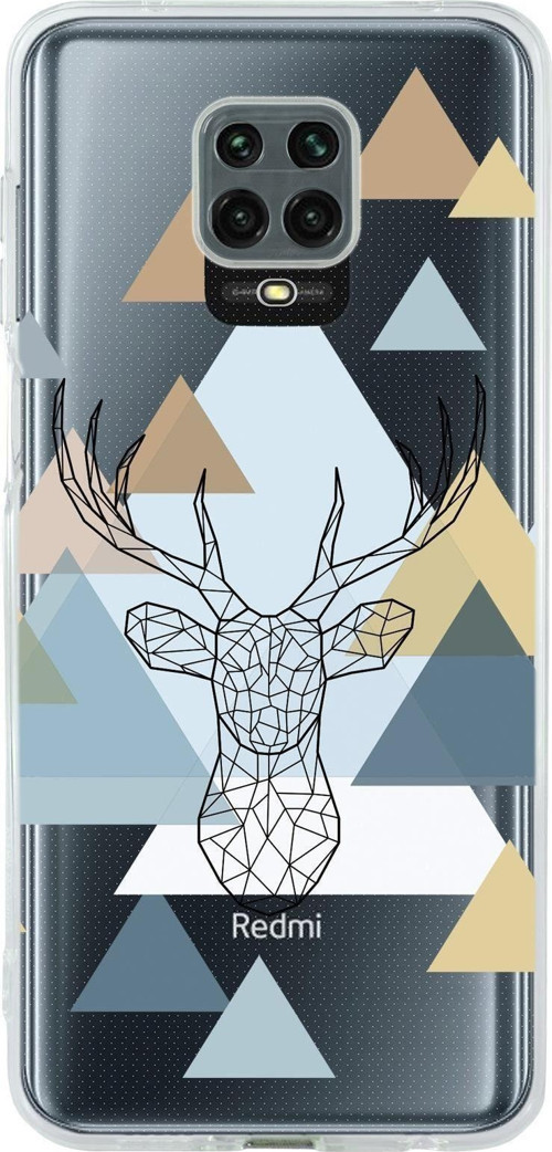 Xiaomi Redmi Note 9 Pro Polygon Deer Premium Şeffaf Silikon Kılıf
