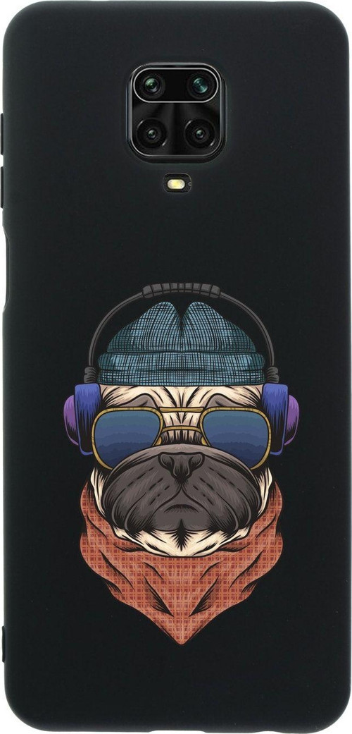 Xiaomi Redmi Note 9 Pro Pug Premium Silikonlu Siyah Telefon Kılıfı