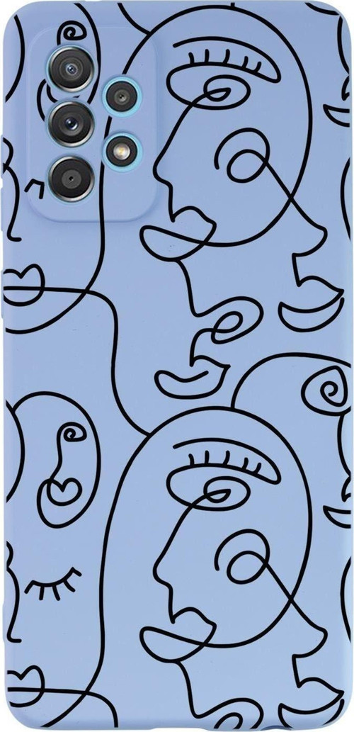 Samsung Galaxy A53 Uyumlu Face Art Desenli Premium Silikonlu Lansman Telefon Kılıfı