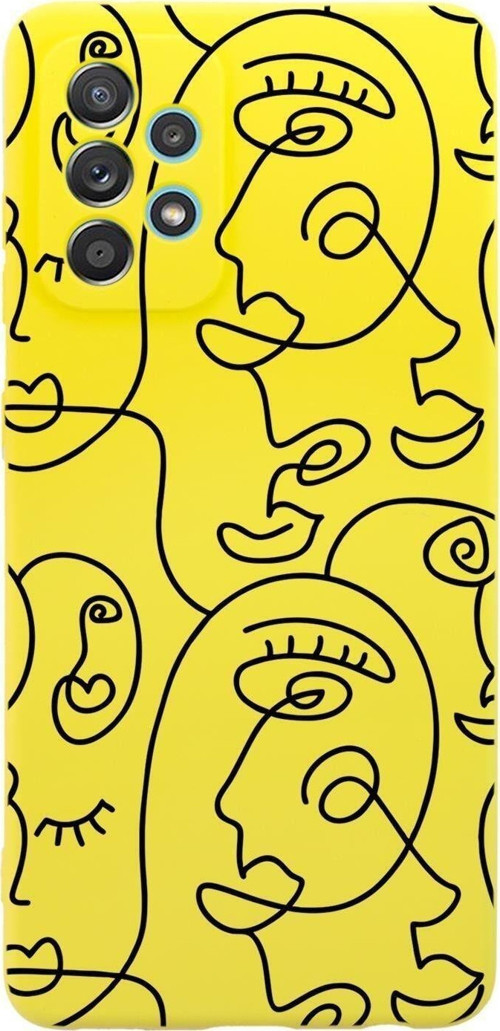 Samsung Galaxy A53 Uyumlu Face Art Desenli Premium Silikonlu Lansman Telefon Kılıfı