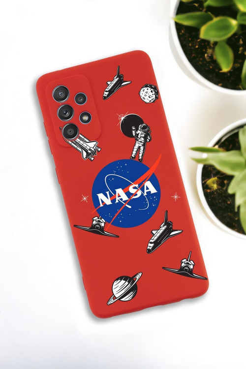 Samsung Galaxy A73 Uyumlu Nasa Desenli Premium Silikonlu Lansman Telefon Kılıfı