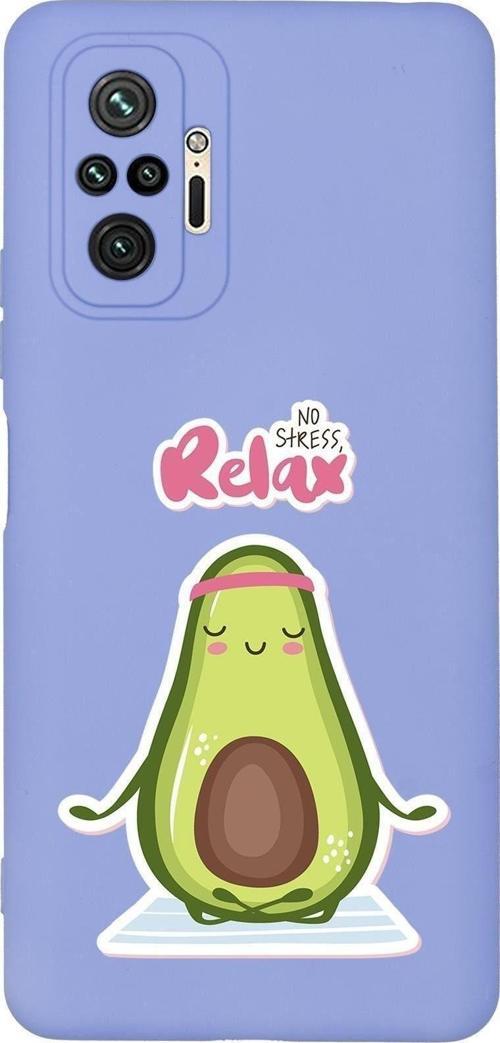 Redmi Note 10 Pro Max Uyumlu Relax Avocado Desenli Premium Silikonlu Telefon Kılıfı
