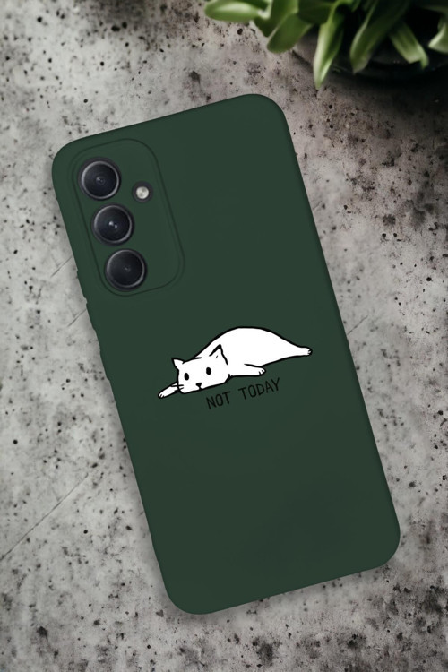 Samsung Galaxy A34 Uyumlu Not Today Desenli Premium Silikonlu Lansman Telefon Kılıfı