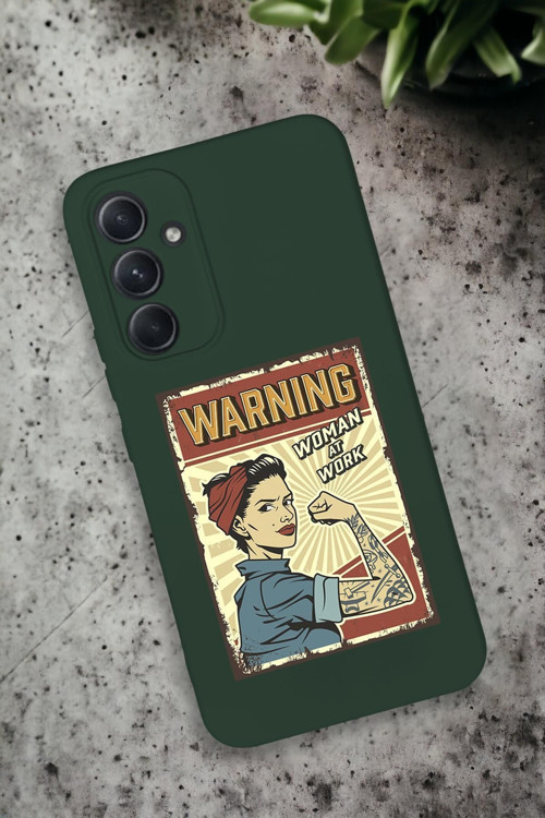 Samsung Galaxy A34 Uyumlu Women At Work Desenli Premium Silikonlu Lansman Telefon Kılıfı