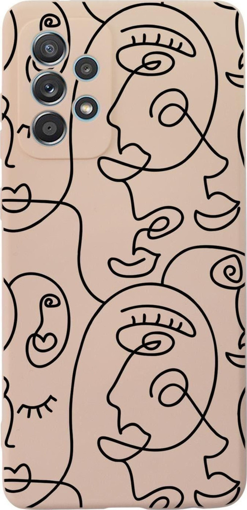Samsung Galaxy A53 Uyumlu Face Art Desenli Premium Silikonlu Lansman Telefon Kılıfı