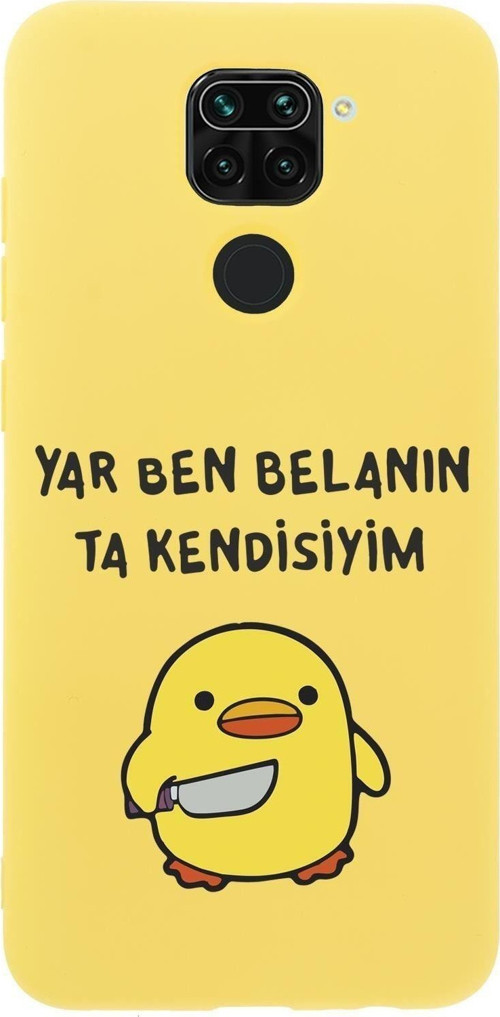 Xiaomi Redmi Note 9 Katil Civciv Desenli Premium Silikonlu Telefon Kılıfı