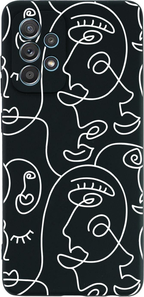 Samsung Galaxy A53 Uyumlu Face Art Desenli Premium Silikonlu Lansman Telefon Kılıfı
