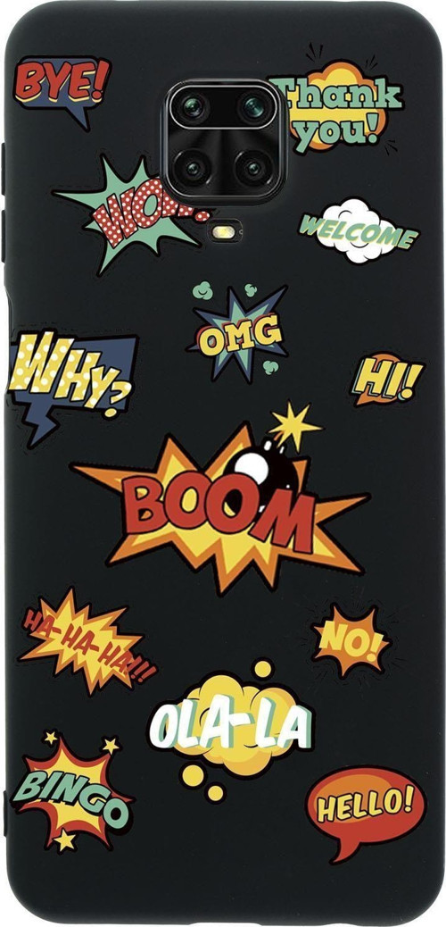 Xiaomi Redmi Note 9 Pro Stickers Desenli Premium Silikonlu Telefon Kılıfı