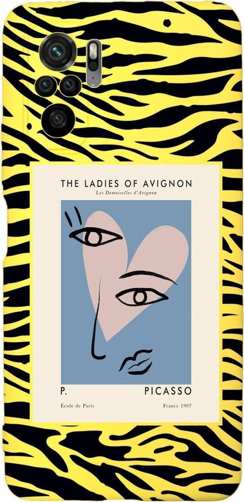 Xiaomi Redmi Note 10 Pro Max Uyumlu Picasso Desenli Premium Silikonlu Lansman Telefon Kılıfı