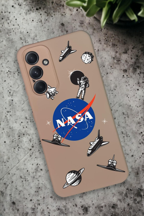 Samsung Galaxy A54 Uyumlu Nasa Desenli Premium Silikonlu Lansman Telefon Kılıfı