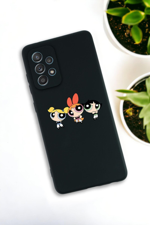Samsung Galaxy A73 Uyumlu Powerpuff Girls Desenli Premium Silikonlu Lansman Telefon Kılıfı