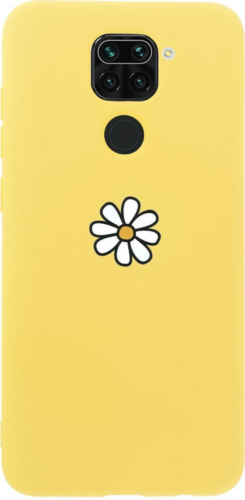 Xiaomi Redmi Note 9 Papatya Premium Silikonlu Sarı Telefon Kılıfı