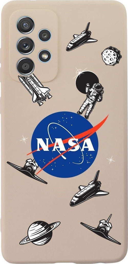 Samsung Galaxy A53 Uyumlu Nasa Desenli Premium Silikonlu Lansman Telefon Kılıfı