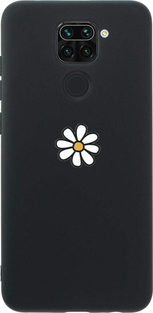 Xiaomi Redmi Note 9 Papatya Premium Silikonlu Siyah Telefon Kılıfı