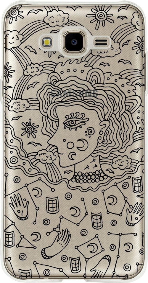 Samsung J7 Art Of Astrology Premium Şeffaf Silikon Kılıf