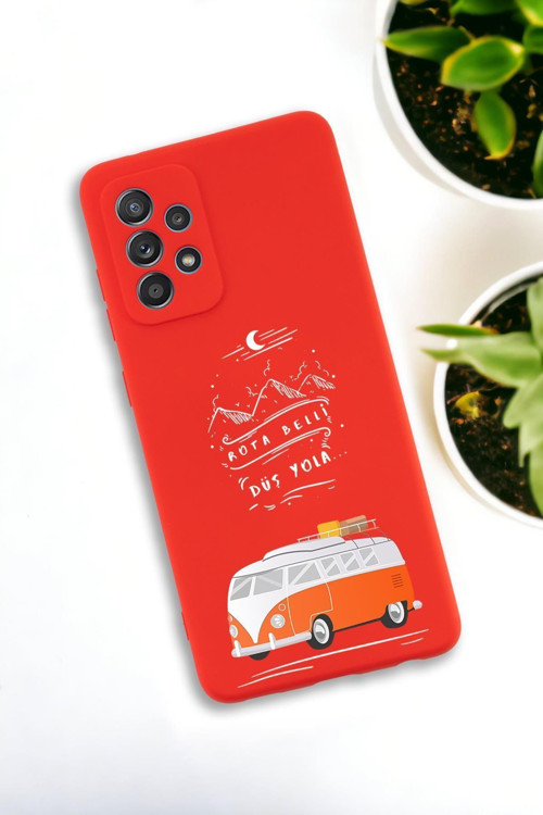 Samsung Galaxy A73 Uyumlu Rota Belli Desenli Premium Silikonlu Lansman Telefon Kılıfı