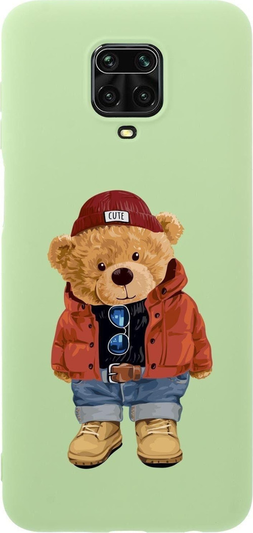 Xiaomi Redmi Note 9 Pro Teddy Bear Premium Silikonlu Telefon Kılıfı