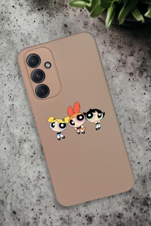 Samsung Galaxy A34 Uyumlu Powerpuff Girls Desenli Premium Silikonlu Lansman Telefon Kılıfı