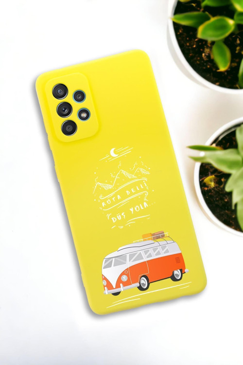Samsung Galaxy A73 Uyumlu Rota Belli Desenli Premium Silikonlu Lansman Telefon Kılıfı