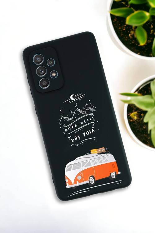 Samsung Galaxy A73 Uyumlu Rota Belli Desenli Premium Silikonlu Lansman Telefon Kılıfı