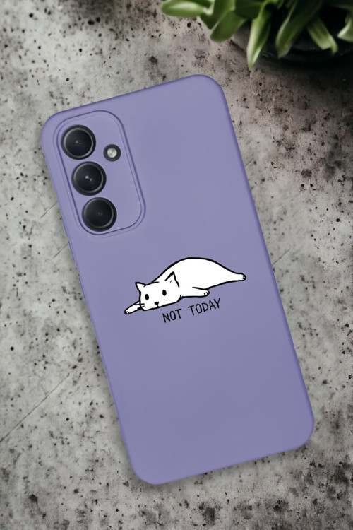 Samsung Galaxy A54 Uyumlu Not Today Desenli Premium Silikonlu Lansman Telefon Kılıfı