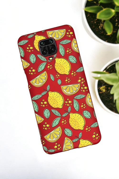 Xiaomi Redmi Note 9 Pro / Note 9S Uyumlu Limon Desenli Premium Silikonlu Lansman Telefon Kılıfı