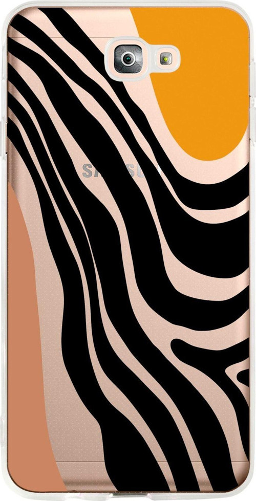 Samsung J7 Prime Modern Art Şeffaf Telefon Kılıfı