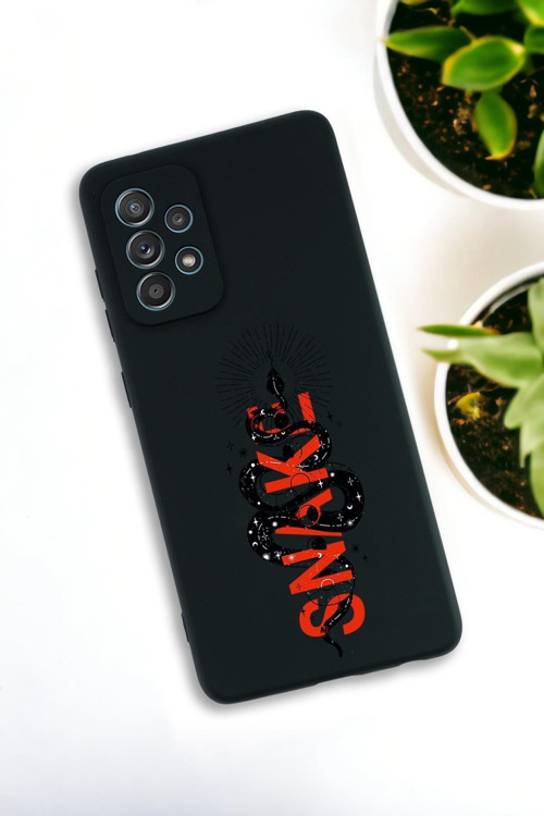 Samsung Galaxy A73 Uyumlu Snake Desenli Premium Silikonlu Lansman Telefon Kılıfı