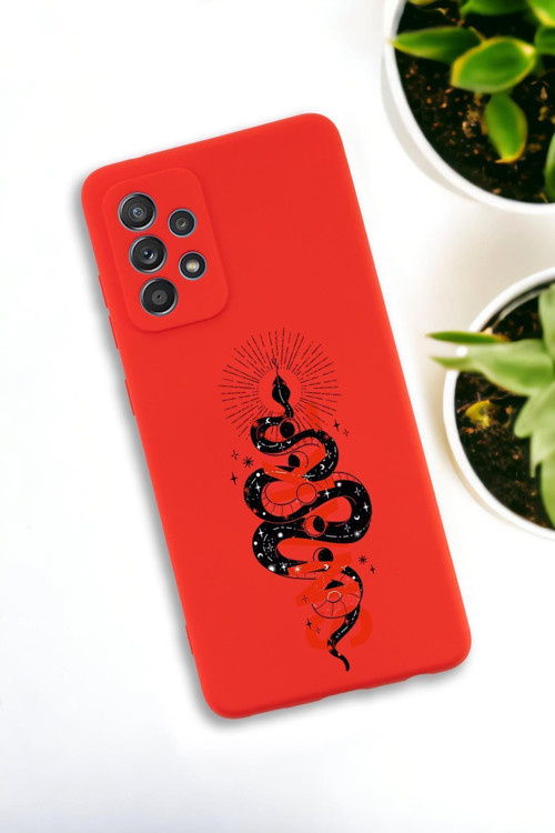Samsung Galaxy A73 Uyumlu Snake Desenli Premium Silikonlu Lansman Telefon Kılıfı