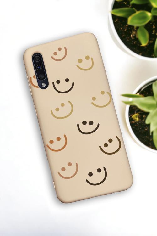 Samsung Galaxy A50 Uyumlu Smile Desenli Premium Silikonlu Lansman Telefon Kılıfı