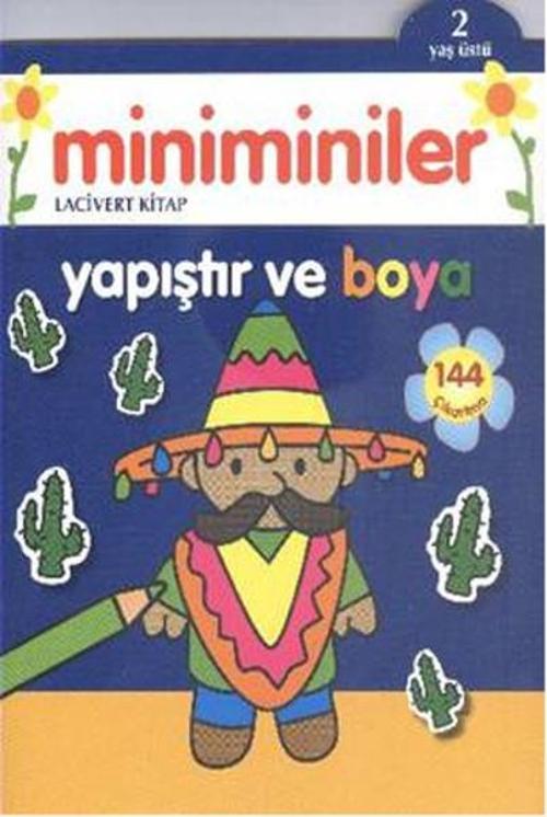 Miniminiler Lacivert Kitap Yapıştır ve Boya - 2 Yaş Üstü