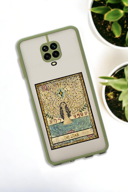 Xiaomi Redmi Note 9 Pro Uyumlu The Star Desenli Buzlu Şeffaf Lüx Telefon Kılıfı