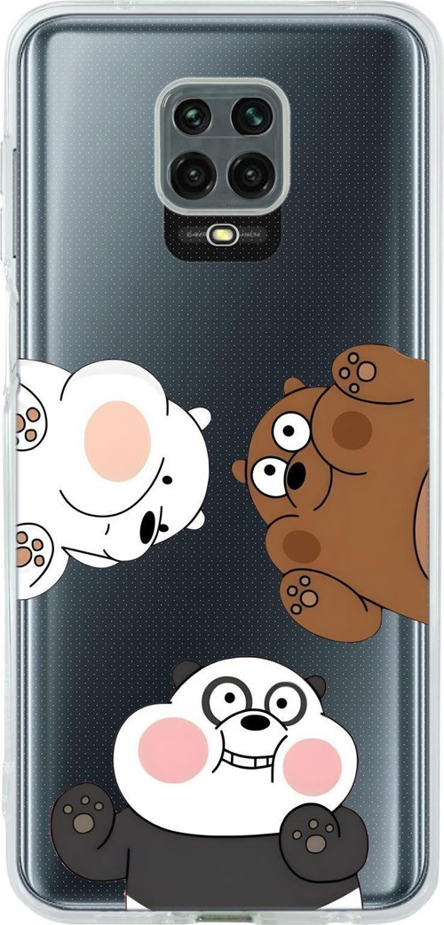 Xiaomi Redmi Note 9 Pro Uyumlu Cute Animals Desenli Premium Şeffaf Silikon Kılıf