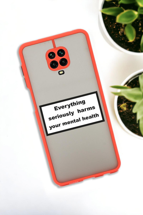 Xiaomi Redmi Note 9 Pro Uyumlu Everything Desenli Buzlu Şeffaf Lüx Telefon Kılıfı
