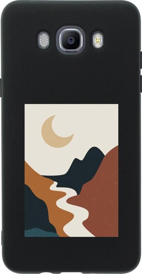 Samsung J7 2016 Landscape Art Premium Silikonlu Siyah Telefon Kılıfı
