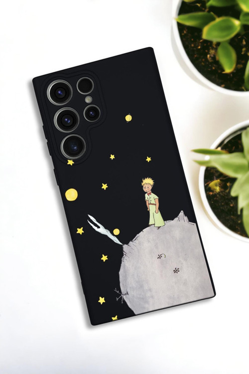 Samsung Galaxy S24 Ultra Uyumlu Küçük Prens Desenli Premium Silikonlu Lansman Telefon Kılıfı