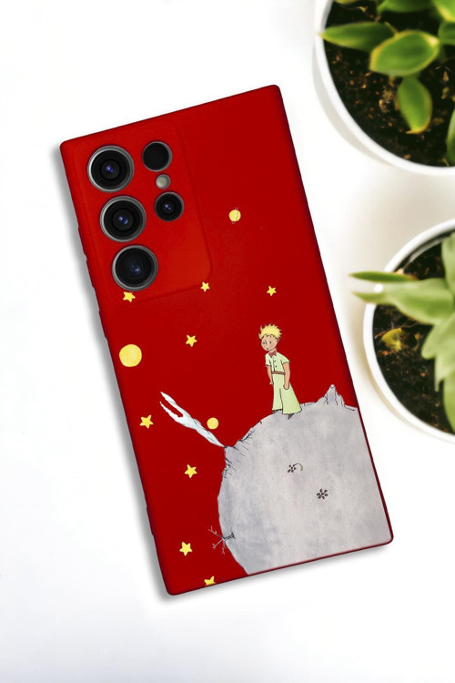 Samsung Galaxy S24 Ultra Uyumlu Küçük Prens Desenli Premium Silikonlu Lansman Telefon Kılıfı