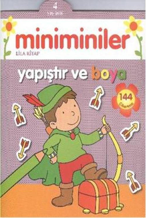 Miniminiler Lila Kitap Yapıştır ve Boya - 4 Yaş Üstü