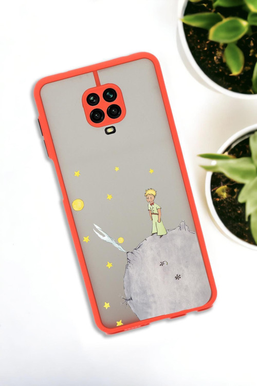 Xiaomi Redmi Note 9 Pro Uyumlu Küçük Prens Desenli Buzlu Şeffaf Lüx Telefon Kılıfı