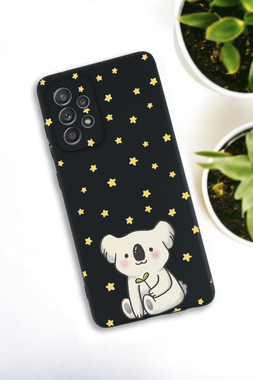 Samsung Galaxy A73 Uyumlu Koala Desenli Premium Silikonlu Lansman Telefon Kılıfı