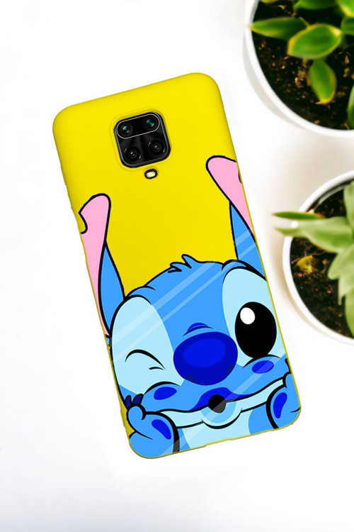 Xiaomi Redmi Note 9 Pro / Note 9S Uyumlu Stitch Desenli Premium Silikonlu Lansman Telefon Kılıfı
